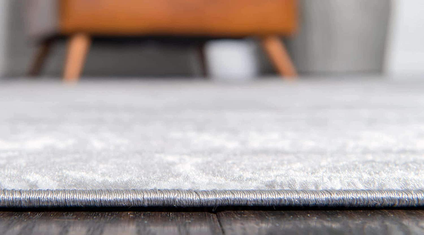 Skørter | Unique Loom Sofia Collection Area Traditional Vintage Rug, French Inspired Perfect for All Home Décor, 3' 3 x 5' 3 Rectangular, Gray/Ivory