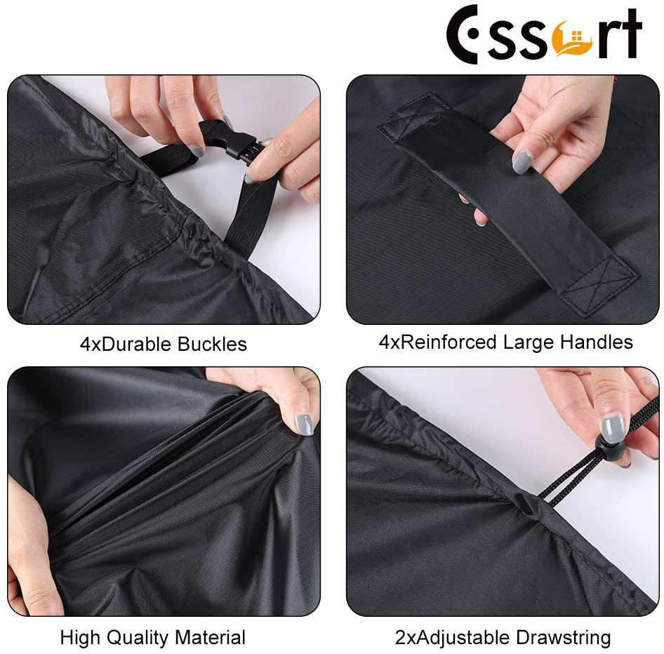 Skorter | Essort Outdoor Furniture Protection Waterproof Patio Table Cover, 4-6 Seats Heavy Duty Windproof Square Garden Table Sofa Cover, UV-Resistant (83.5''X48.4''X29'')