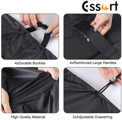 Skorter | Essort Outdoor Furniture Protection Waterproof Patio Table Cover, 4-6 Seats Heavy Duty Windproof Square Garden Table Sofa Cover, UV-Resistant (83.5''X48.4''X29'')