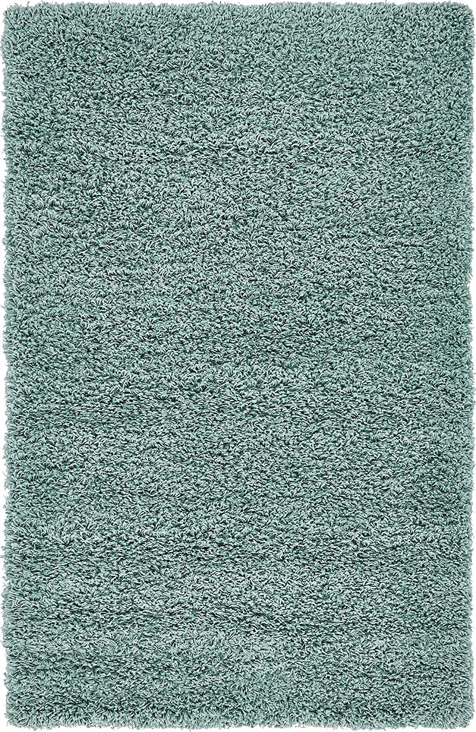 Skørter | Unique Loom Solo Solid Shag Collection Area Modern Plush Rug Luxurious & Soft, 3' 3 x 5' 3, Slam Blue