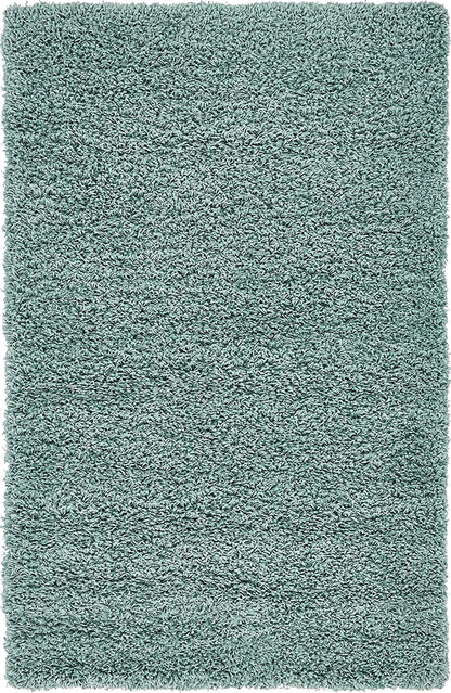 Skørter | Unique Loom Solo Solid Shag Collection Area Modern Plush Rug Luxurious & Soft, 3' 3 x 5' 3, Slam Blue