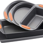 Skørter | Rachael Ray Nonstick Bakeware Set with Grips includes Nonstick Bakeware, Bake Sheet, and Nonstick Loaf Pan - 5 or 10 Pieces