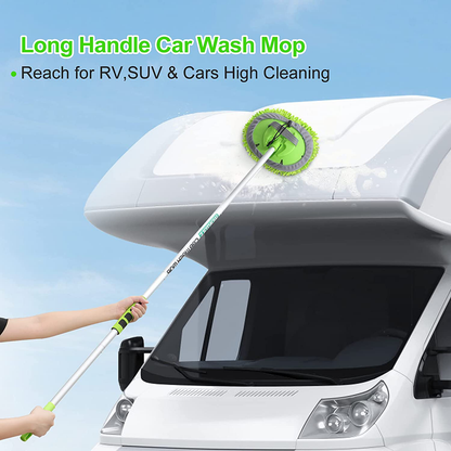 Skorter | Wontolf 62'' Car Wash Mop Brush Set Glove With Long Handle Window Cleaner Car Duster Long Handle Microfiber Towels Cleaning Cloth Car Wash Equipment For Rv Suv Cars 9pcs