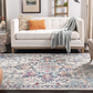 Skørter | Safavieh Madison Collection MAD473D Boho Chic Medallion Distressed Non-Shedding Stain Resistant Living Room Bedroom Area Rug, 2' x 8', Ivory / Light Blue