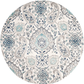 Skørter | Safavieh Madison Collection MAD600C Boho Chic Glam Paisley Non-Shedding Stain Resistant Living Room Bedroom Area Rug 3' x 3' Round Cream/ Light Grey