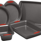 Skørter | Rachael Ray Nonstick Bakeware Set with Grips includes Nonstick Bakeware, Bake Sheet, and Nonstick Loaf Pan - 5 or 10 Pieces