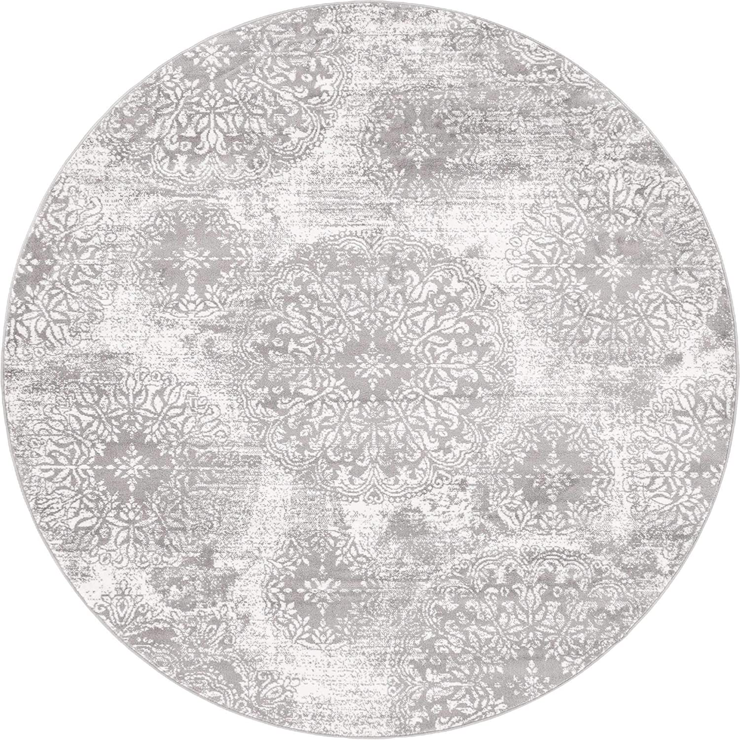 Skørter | Unique Loom Sofia Collection Area Traditional Vintage Rug, French Inspired Perfect for All Home Décor, 3' 3 x 5' 3 Rectangular, Gray/Ivory