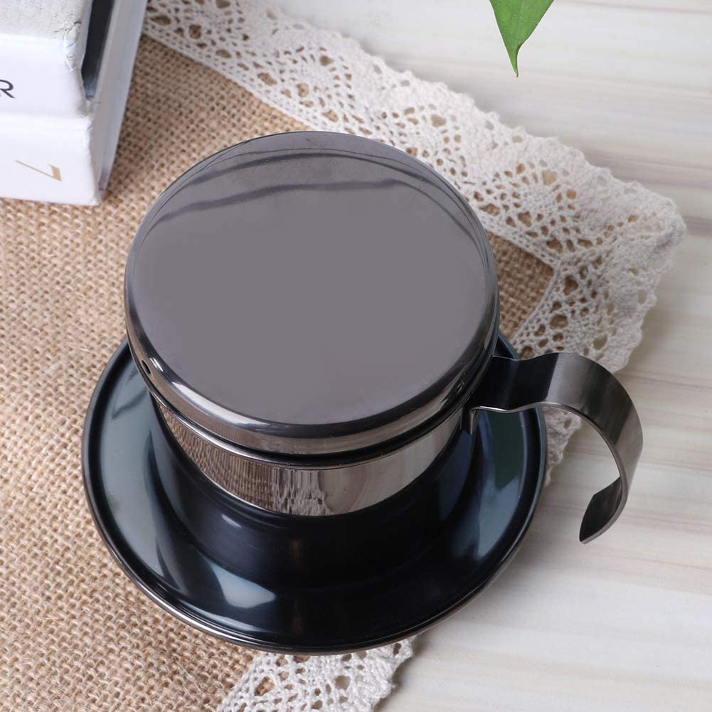 Skørter | Portable stainless steel coffee drip filter kettle for home kitchen office outdoor use, durable, safe (Black)