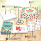 Skørter | 80 Pack Assorted Birthday Cards with 80 Blank Envelopes, 84 Stickers & 3 Washi Tape Rolls
