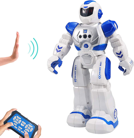 Skorter | Remote Controlled Robot For Kids, Sikaye Intelligent Programmable Robot With Infrared Controller Toy, Dance, Sing, Moonwalk and LED Eyes, Motion Sensor Robot Kit For Kids Entertainment (Blue)