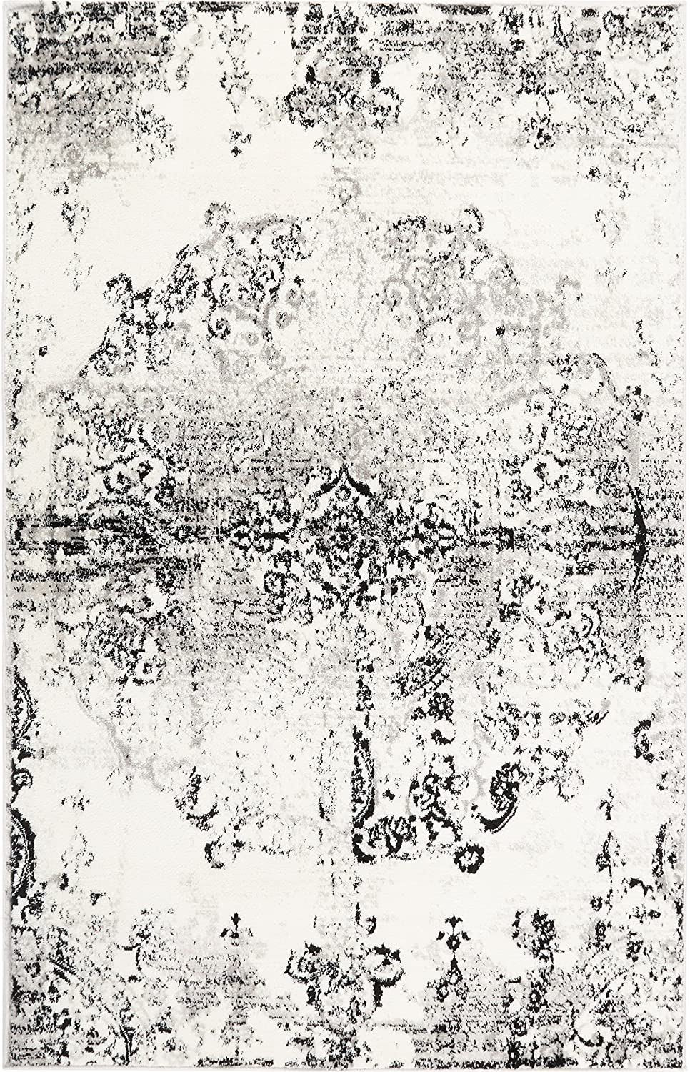 Skørter | Home Dynamix Boho Makenna Area Rug, 5'2"x7'2" Rectangle, Ikat Ivory/Gray