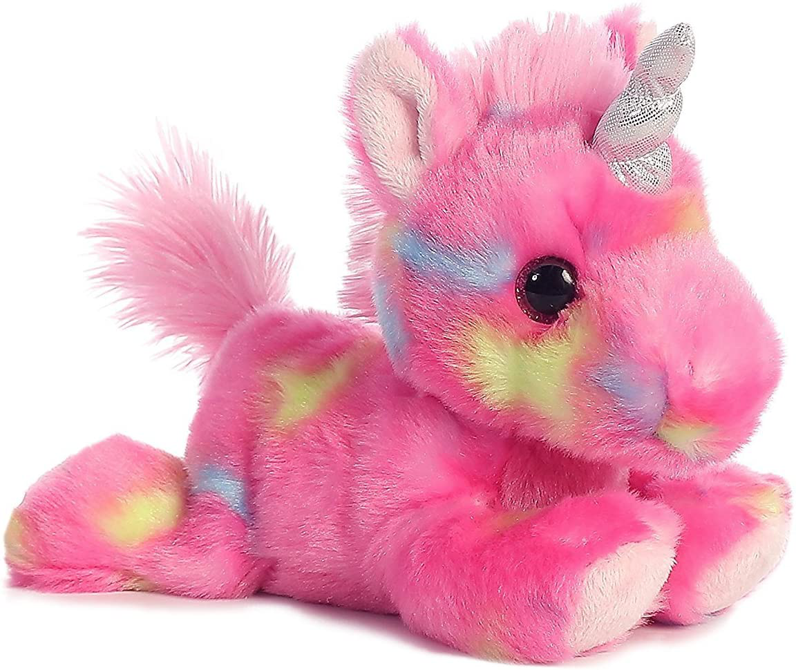 Skørter | Aurora Bundle of 2 Filled Beanbag Animals - Blueberry Ripple Unicorn & Jelly Roll Unicorn, Blue/Pink, Multicolored