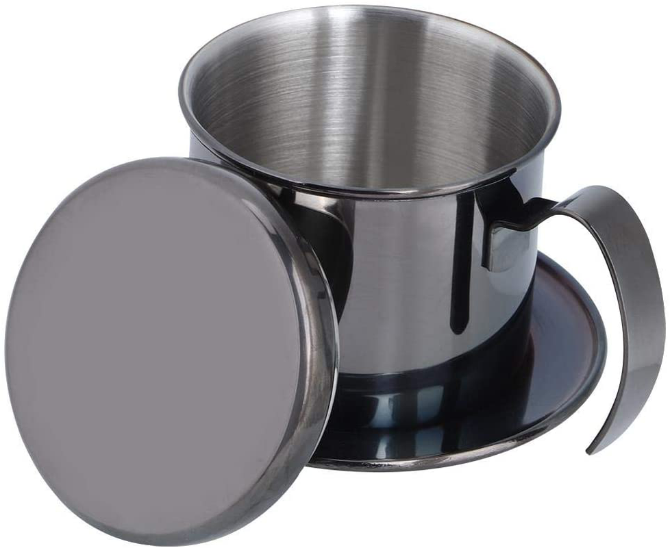 Skørter | Portable stainless steel coffee drip filter kettle for home kitchen office outdoor use, durable, safe (Black)