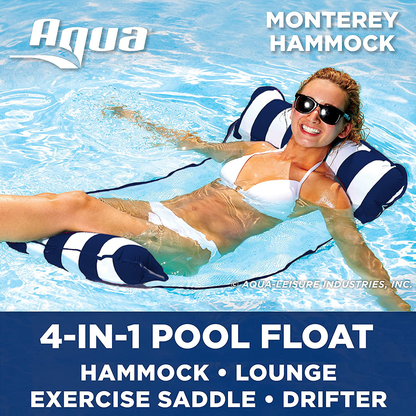 Skorter | Aqua LEISURE Mosaic 3-in-1 Pool Lounge Chair with Length Adjustment, Multi-use Inflatable (Chair, Drift, Lounge) Pool Floater, Green Mosaic (AZL17010MG)