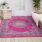 Skørter | Nourison Passion Bohemian Modern/Traditional Area Rugs, 3'9" x 5'9", Fuchsia, 5 Feet