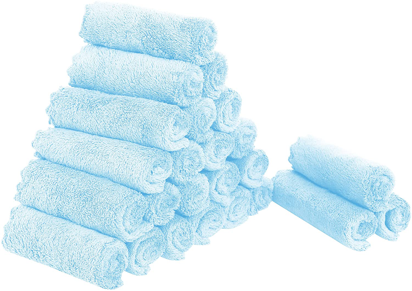 Skørter | Sunny zzzZZ 24 Pack Kitchen Cloths (Aquamarine, 10 x 10 Inches) - Does not shed fluff - No smell Reusable Dish Towels, Premium Dish Cloths, Super Absorbent Coral Fleece Cleaning Cloths