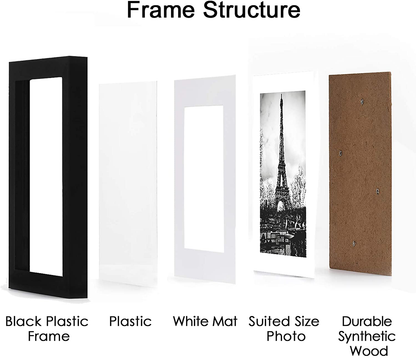 Skørter | upsimples 11x14 Picture Frame Set of 5, Display Pictures 8x10 with Mat or 11x14 Without Mat, Wall Gallery Photo Frames, Black