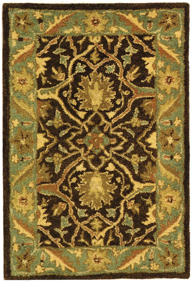 Skørter | Safavieh Antiquity Collection AT14F Handmade Traditional Oriental Premium Wool Accent Rug, 2' x 3', Brown / Green