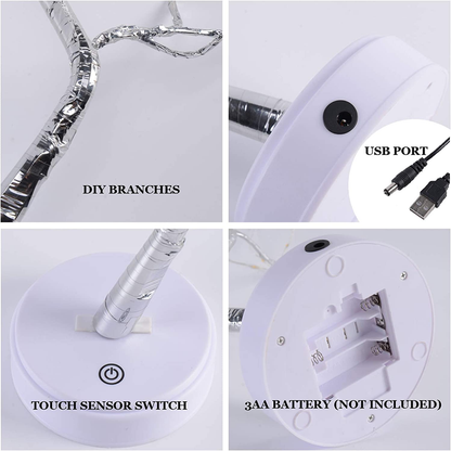 Skørter | 20" 108 LED Table Bonsai Tree Light - Battery/USB Powered