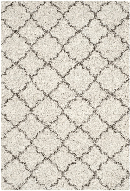 Skørter | SAFAVIEH Hudson Shag Collection SGH282C Moroccan Trellis Non-Shedding Living Room Bedroom Dining Room Entry Plush 2-inch Thickness Area Rug, 3' x 5', Navy / Ivory
