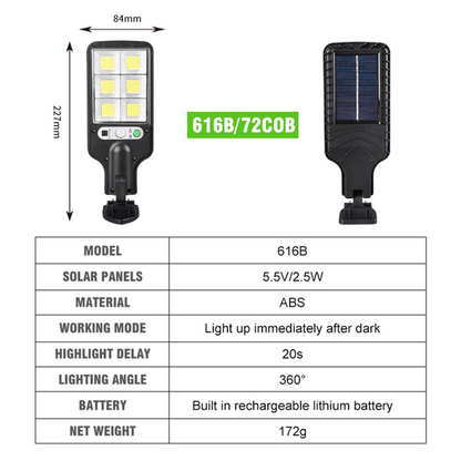 Skørter | 2 Pack Solar Outdoor LED Motion Sensor Floodlight, Waterproof