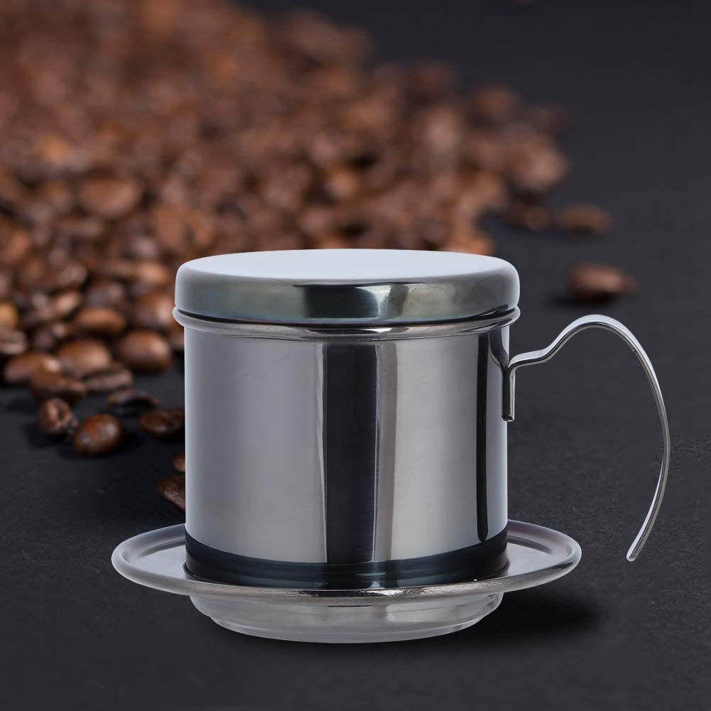 Skørter | Portable stainless steel coffee drip filter kettle for home kitchen office outdoor use, durable, safe (Black)
