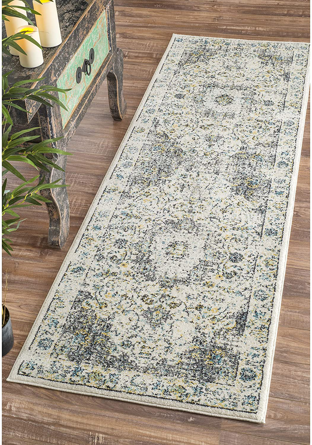 Skørter | nuLOOM Paisley Vintage Persian Runner Rug, 2' 6" x 10', Gray