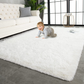 Skørter | TWINNIS Super soft shaggy rugs Fluffy rugs 4x5.9 feet, Indoor modern plush area rugs for living room, bedroom, children's room, nursery, home decor, Upgraded anti-slip durable wool rug, cream white