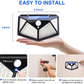 Skørter | 6 Pack Solar Outdoor Lights, 100LED/3 Modes 270° Lighting Angle Motion Sensor Security Lights, Wireless IP65 Waterproof