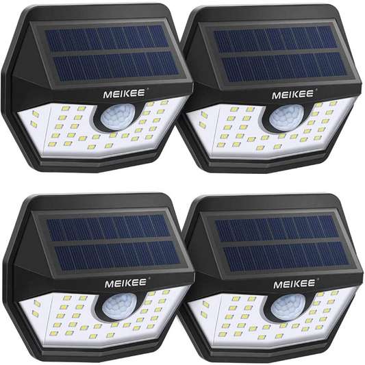 Skørter | 4 Pack Outdoor Waterproof IP65 Solar Lights with 120° Wide Angle