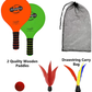 Skørter | Funsparks Paddle Ball Game Jazzminton Beach for Family and Friends – 2 Paddles, 2 Birdies, 1 Ball and Carry Bag – Wind Birdie Included for Windy Days – Racket Game for All Ages