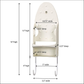 Skørter | Household Items 166-1 Iron wall mount with attached ironing board hooks, White