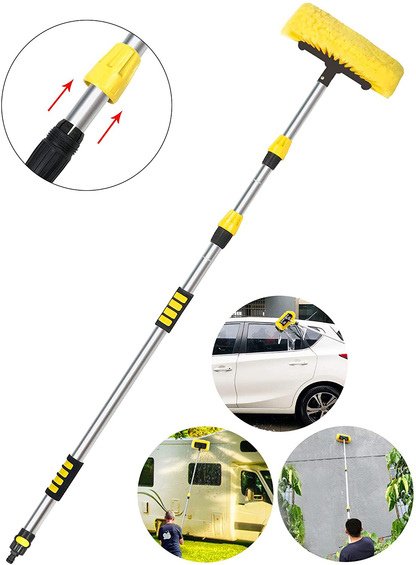 Skørter | Buyplus Car Wash Brush with Long Handle - 12 Foot Telescopic Flow Message Car Wash Brush with Hose Attachment, Soft Bristle Head for RVs, Trucks, No Scratch Dip Car Cleaning Water Brush