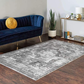 Skørter | Unique Loom Sofia Collection Area Traditional Vintage Rug, French Inspired Perfect for All Home Decor, 2' 0 x 9' 10 Runner, Black/Gray