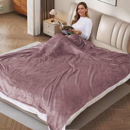 Skørter | Heated electric throw blanket, cozy flannel warming blanket with 4 heat levels