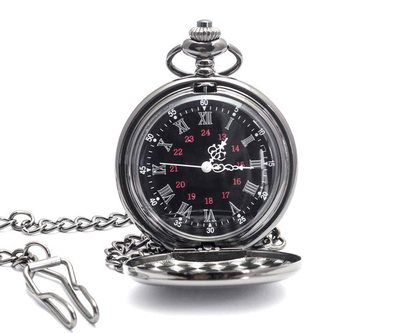 Skorter | Engraved Wedding Anniversary Pocket Watch with Chain for Husband, a Sleek Gift Set for Him with Elegant Gift Box, 1 Year Wedding Anniversary Clock