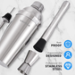 Skørter | 19-piece cocktail shaker set with rotating stand, mixology bartender kit