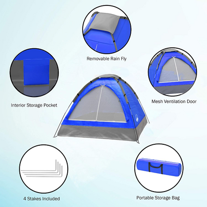 Skorter | 2 Person Lightweight Dome Tent With Rain Fly & Carrying Bag