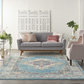 Skørter | Nourison Passion 4' x 6' Ivory Light Blue Rug, 3'9" x 5'9", 5 Feet
