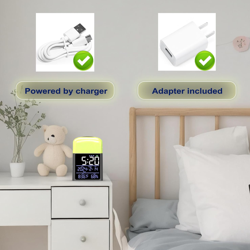 Skørter | Digital Sunrise Alarm Clock - 9 Color Night Light