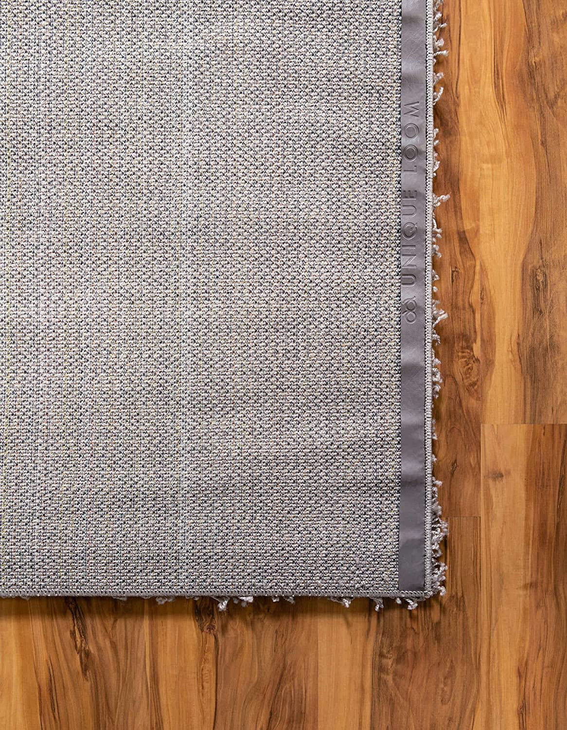Skørter | Unique Loom Solo Solid Shag Collection Area Modern Plush Rug Lush & Soft, 3' 3" x 5' 3", Jet Black