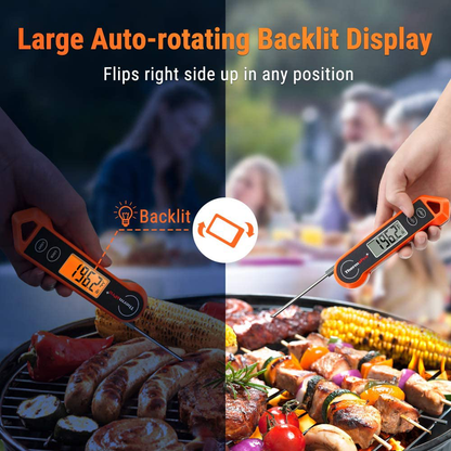 Skørter | ThermoPro TP19H Waterproof Digital Meat Thermometer for Grilling with Ambidextrous Backlit and Motion Sensor Kitchen Cooking Mat Thermometer for BBQ Grill Smokers Oil Roast Candy Thermometer