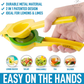 Skørter | Zulay Metal 2-in-1 Lemon Lime Squeezer - Hand Press Lemon Juicer - Maximum Utilization Manual Citrus Juice Press (Light Red and Yellow)