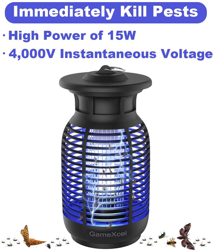 Skørter | Bug Zapper Electric Mosquito Zapper Mosquito Killer Outdoor and Indoor Insect Fly Traps UV Insect Catch Insect Killer Mosquito Pest Attracting Trap for Home Patio Backyard Round