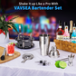 Skørter | 19-piece cocktail shaker set with rotating stand, mixology bartender kit