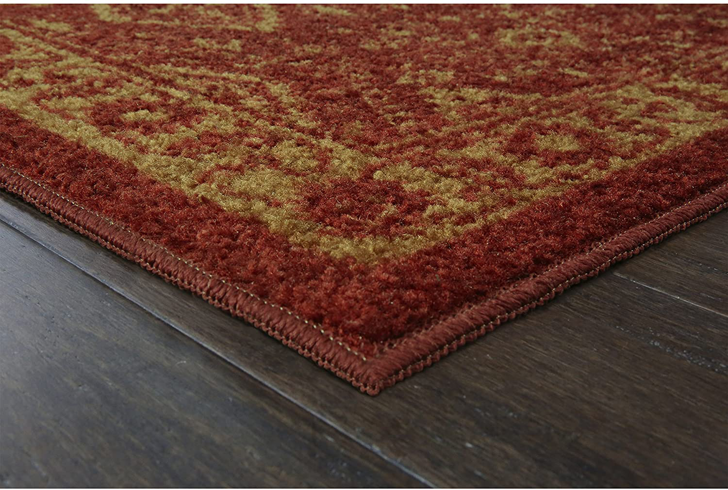 Skørter | Maples Rugs Georgina Traditional Area Rugs for Living Room & Bedroom [Made in USA], 3'4 x 5, Red/Gold