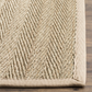 Skørter | Safavieh Natural Fiber Collection NF115J Border Herringbone Seagrass Area Rug, 3' x 5', Ivory