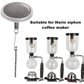 Skørter | Permanent Siphon/Syphon Coffee Filter for Hario Yama Siphon Coffee Maker and Other Syphon Coffee Makers, Stainless Steel & White Silicone Rubber, Model: A1