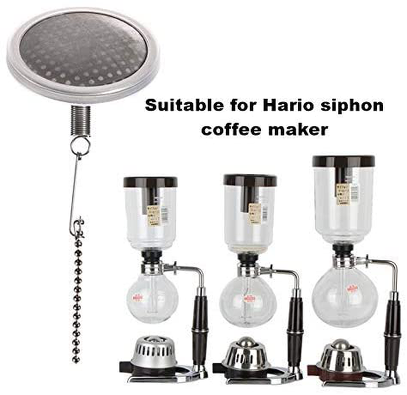 Skørter | Permanent Siphon/Syphon Coffee Filter for Hario Yama Siphon Coffee Maker and Other Syphon Coffee Makers, Stainless Steel & White Silicone Rubber, Model: A1