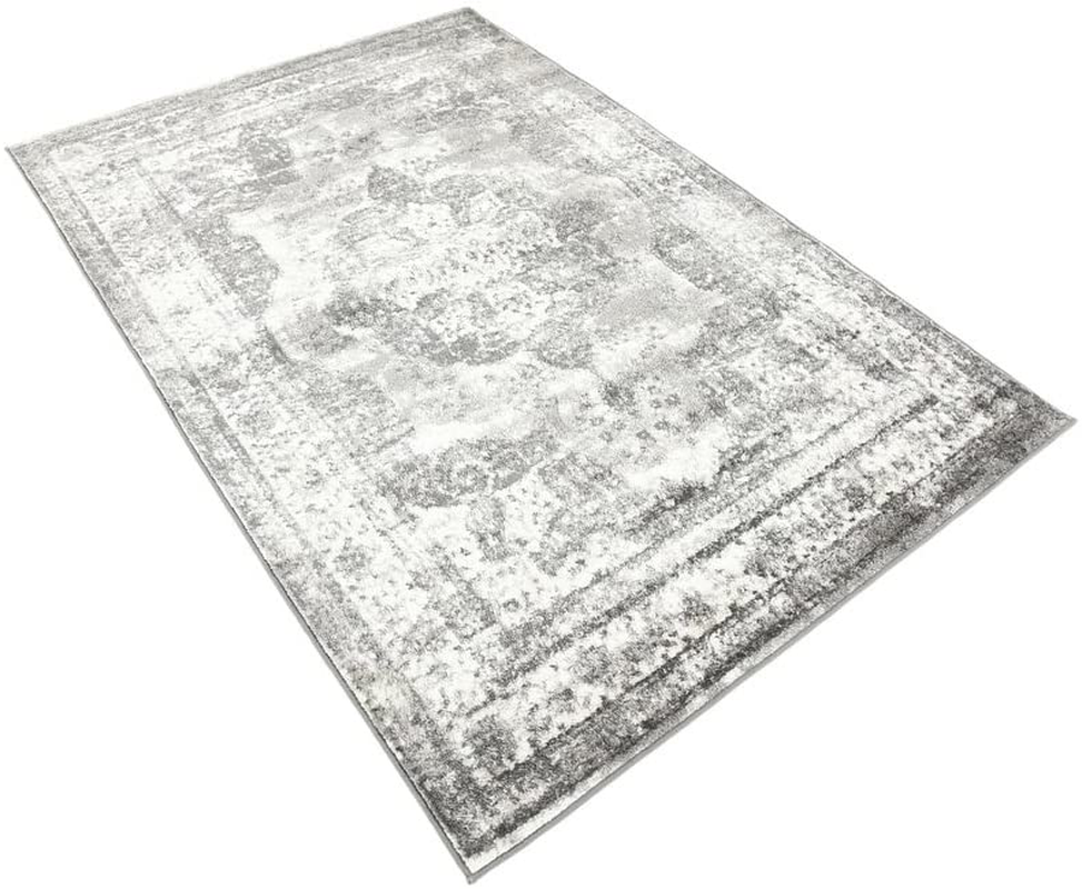 Skørter | Unique Loom Sofia Collection Area Traditional Vintage Rug, French Inspired Perfect for All Home Decor, 2' 0 x 9' 10 Runner, Black/Gray